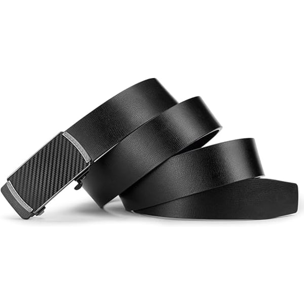 Svart Bälte Män, Äkta Läder Klädaccessoarer Bälten för Män, Fas
