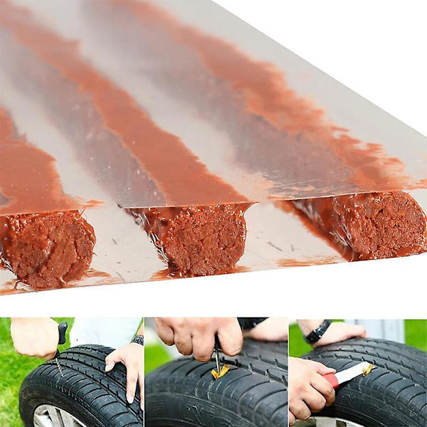 5 st Däckreparationsstickor med Lim för Däckpunktering Nödsituation