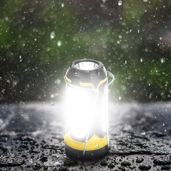 Campinglys, LED Bærbar Lommelygte 6 Tilstande, USB-drevet, Super Lys