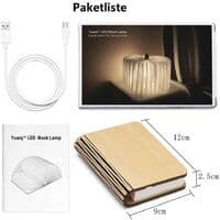 Træ, foldbar, boglampe Magnetiske LED boglamper