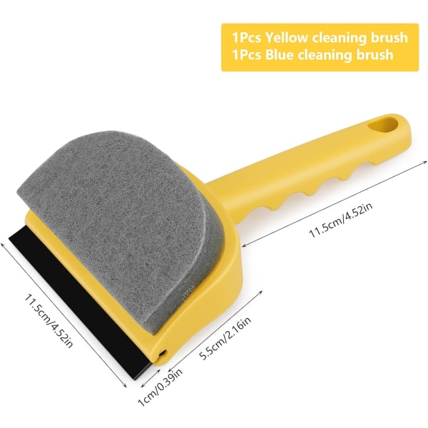 Glass Cleaning Brush, 2 in 1 Brush, Bathroom Tile Cleaning Brush,