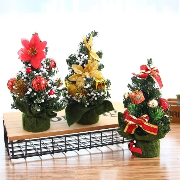 3 kpl Koristeellinen joulukuusi 20cm Mini koristeellinen joulu T