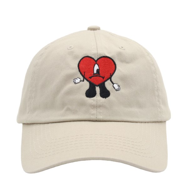 Bad Bunny Embroidered Baseball Cap Red Heart Duck Tongue Hat