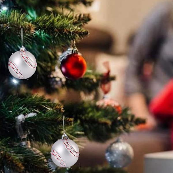 6cm Julebaseball Julepyntkule Juletre o
