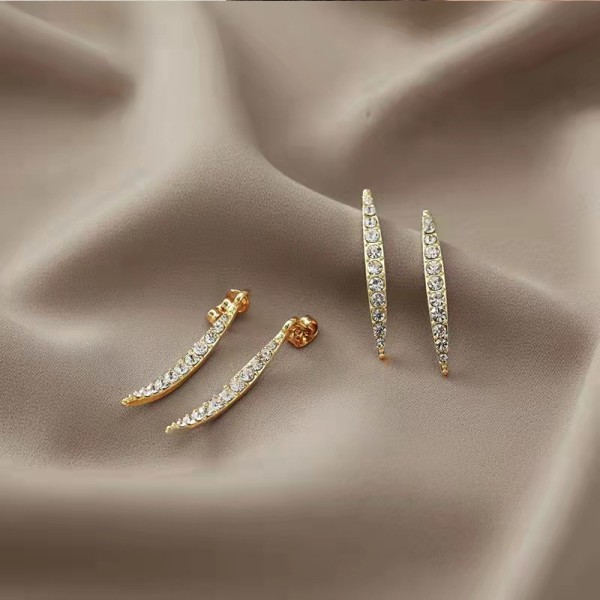 Diamond design sense örhängen kvinnlig s925 silver nålar temperam