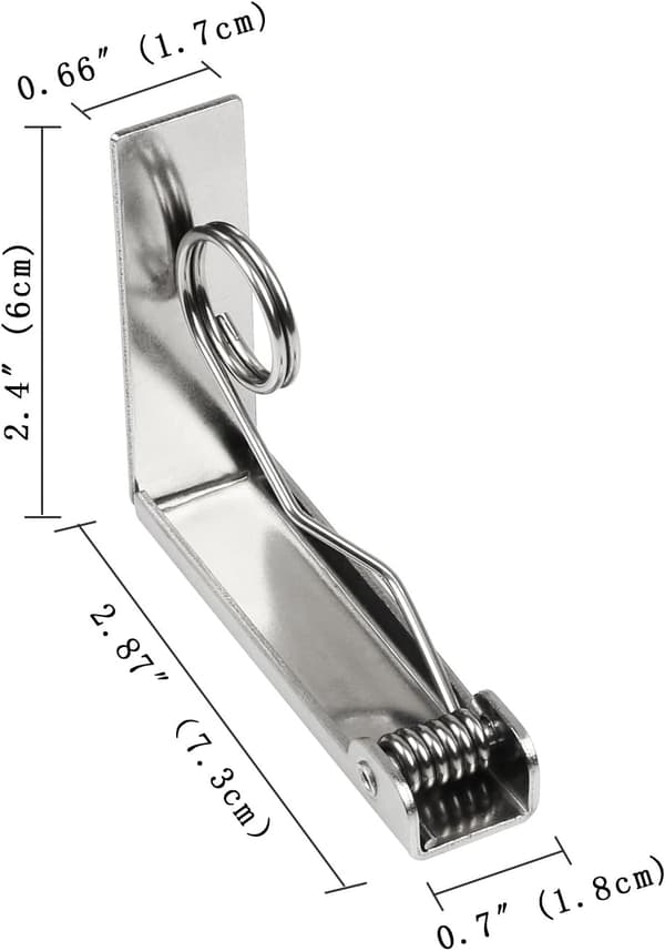 4 st. Dukslips, Rostfritt Stål, Fjäderbelastade