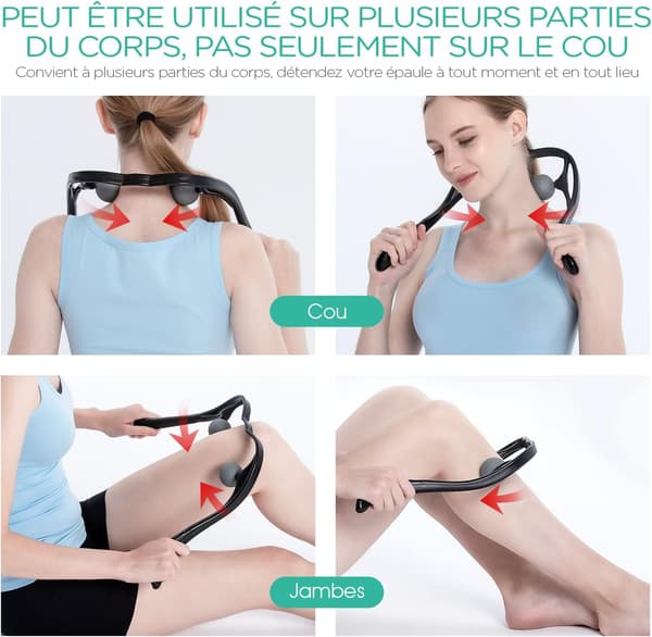 Nackmassager med två triggerpunkter, Shiatsu för axlar