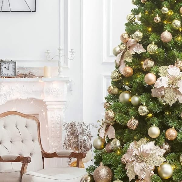Champagne Julekuler 24 stk 2,36 tommer Juletrepynt