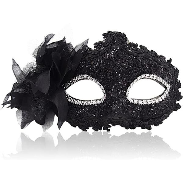 Maskerademaske til kvinder - Venetianske masker - Julemasker - Blomster