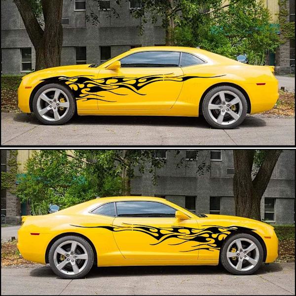2 stk. 103'' Universel Flamme Grafik Bil Auto Karosseri Sidesticker Fl