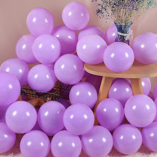 200 stk. Pastel Lilla Balloner 5 tommer Mini Macaron Latex Balloner
