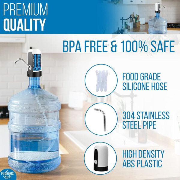 5 Gallons Vannkjøler - USB-lading Universal Passform Vannflaske