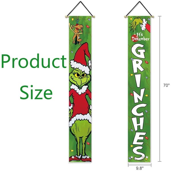 Grinch Julepynt - Glædelig Jul Terrassedørsskilte - C DXGHC