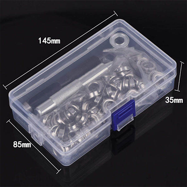 Öglan Kit Verktyg 10mm Metall Ögla Set 100 Set Grommet Kit Eyele