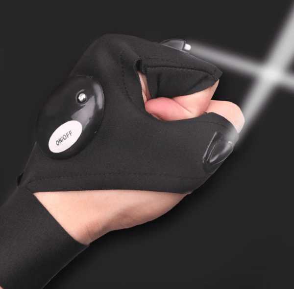 LED Udendørs Halvfinger Lysende Handsker Fiskeri Fingerlys G