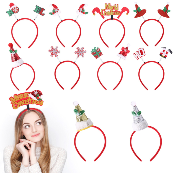 13 stycken juldiadem för kvinnor, juldekorationer för barn