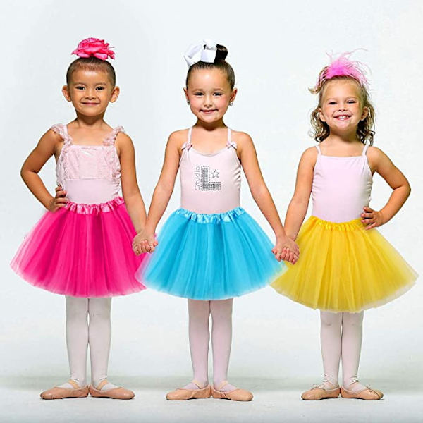 6 st tyllkjol flicka tyllkjol tutu barn tyllkjol dans kjol