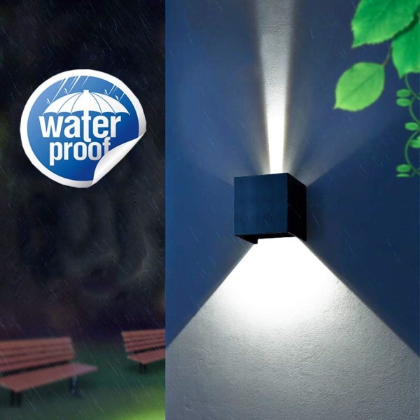12W Moderne LED Vægslampe/Udendørs Vægslys, Justerbar Strålevinkel