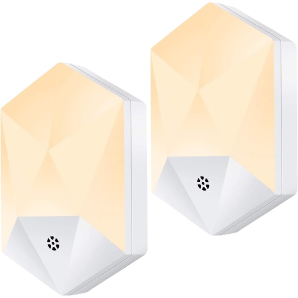2-pack LED-nattlampor för barn med skymningssensor, automatisk PÅ/AV
