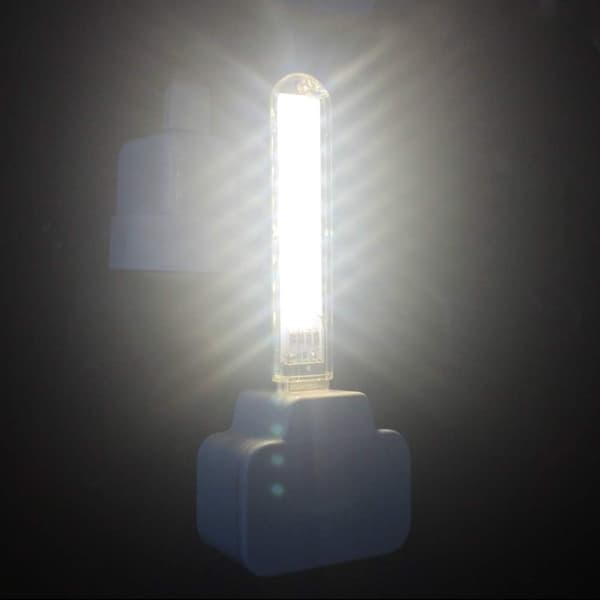 USB-lys, natlys stik, lille LED lysbjælke med 8 lamper