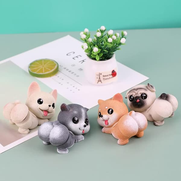 Bilprydnader, Mini Hundfigurer Bilinstrumentbräda Dekorationer Cr DXGHC