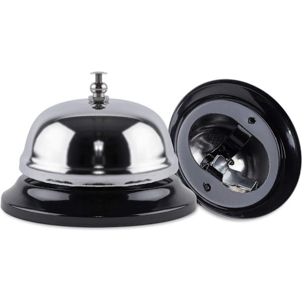 2-pack Klocka för reception 3,35 tum Silver Metall Rostfri Ring