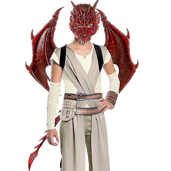 Børne Dragelvinger Kostume, Dinosaur Hale Maske Sæt, Cosplay Kostume