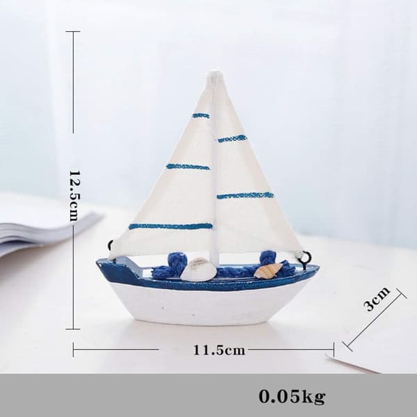 Trebåt Ornament Trebåtmodell Strand Nautisk Dekorasjon