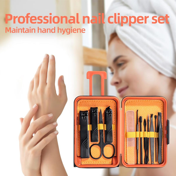 12-i-1 Nagelklipparset i Rostfritt Stål, Manikyrset, N DXGHC