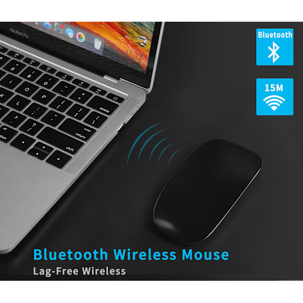 Genopladelig Bluetooth-mus Ultra tynd bærbar mus til Mac la