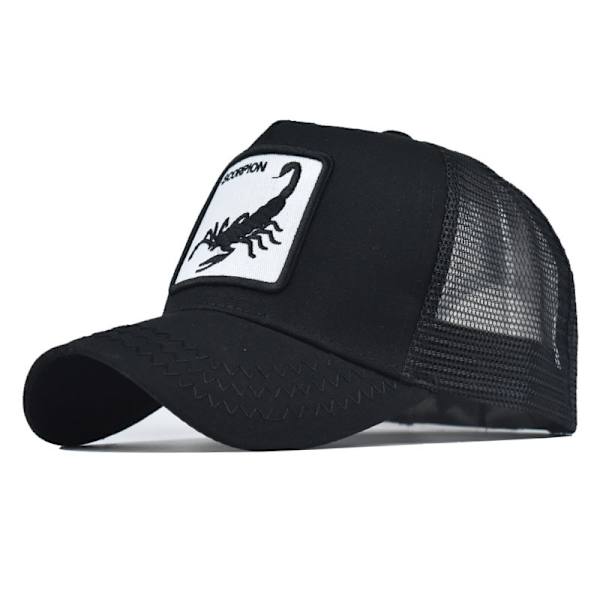 Scorpion-kuvioinen verkkolippis miehille ja naisille