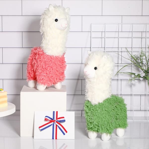 Plush Alpaca Legetøj 2 Styk Llama Fyldt Dyr 11 Tommer Blød Al