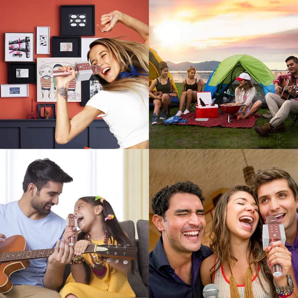 Trådløs Bluetooth Karaoke Mikrofon, 10W Større Lydstyrke, Mere Ba