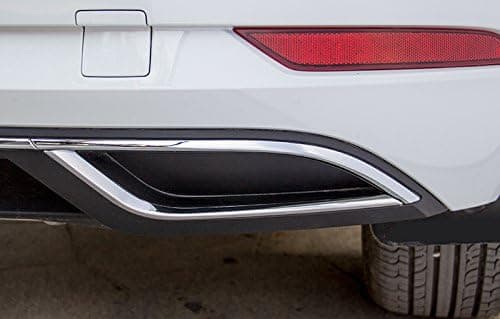 2 stk For Golf Mk7 VII 2018 2019 Rustfritt Stål Bakre Eksosdemper