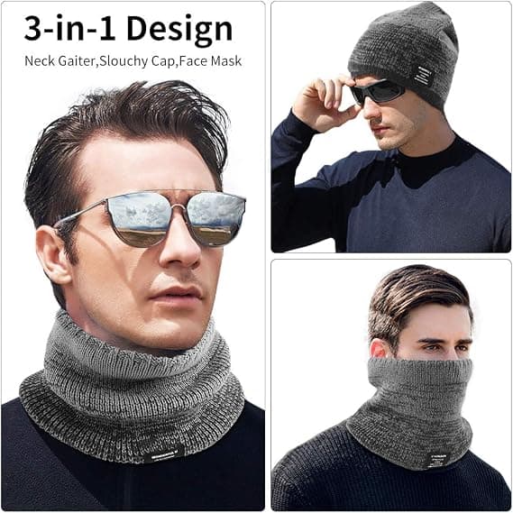 Vinter Fleece Halsvärmare - Termisk Halskrage Varm Stickad