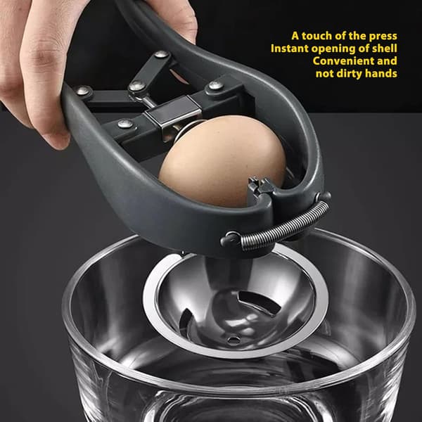 Egg Cracker, Eggseparator i rustfritt stål, Profesjonell Port DXGHC