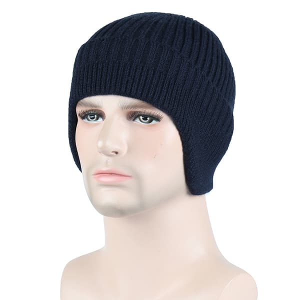 Deep Blue Ski Strikkede Hat Cykelhat Polstret Hat