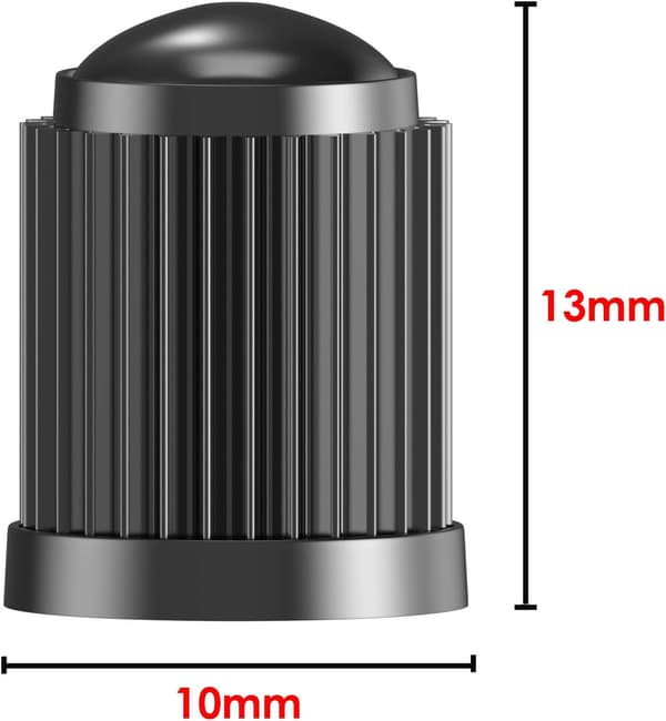 (30-pack) Däckventilskydd med gummiring, universell ventil C