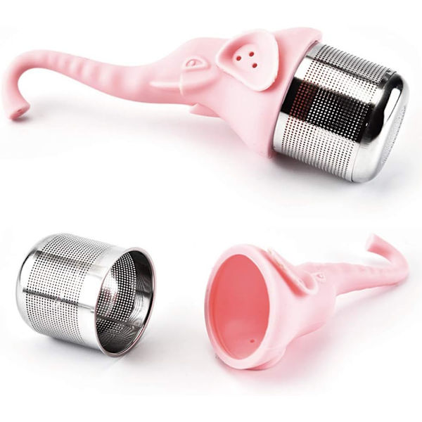 3-pack Lösblad Teinfuser, Silikon Djur Elefant, Rostfritt