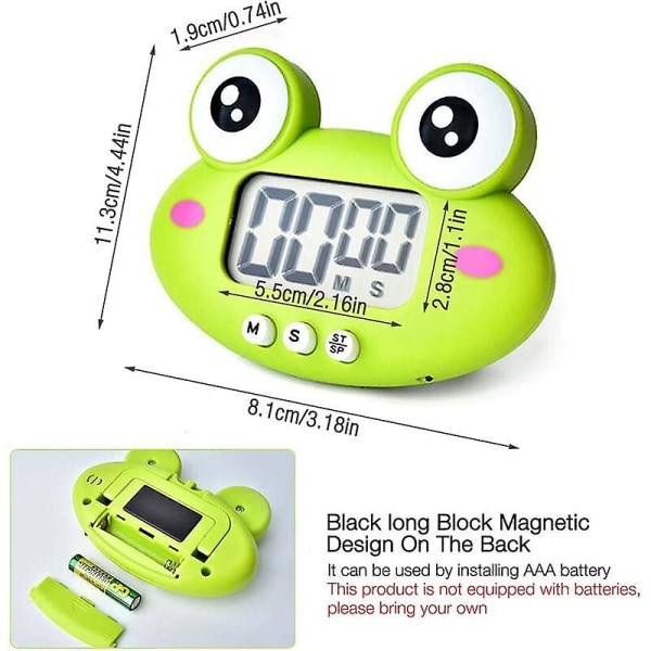 Frog magnetic kitchen timer, kitchen timer, electronic kitchen ti