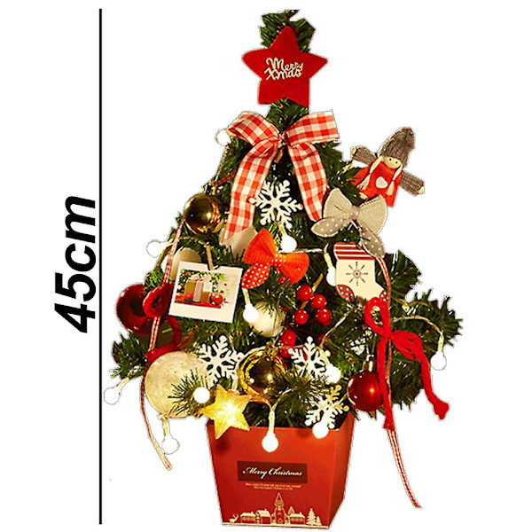 Smyckesjulgran för skrivbord, miniatyrjulgran, jul