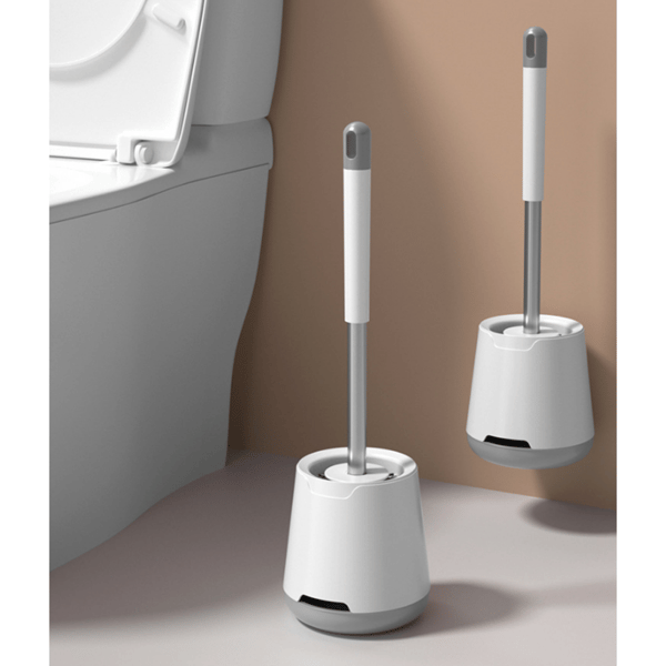WC-harja ja -teline, silikonikarvat, pitkä varsi