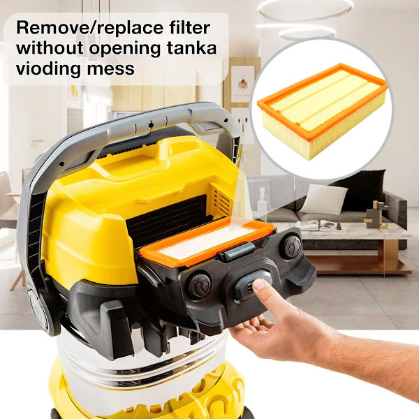 Sett med 2 flate plisserte filtre for Kärcher; filtre for Kärcher va
