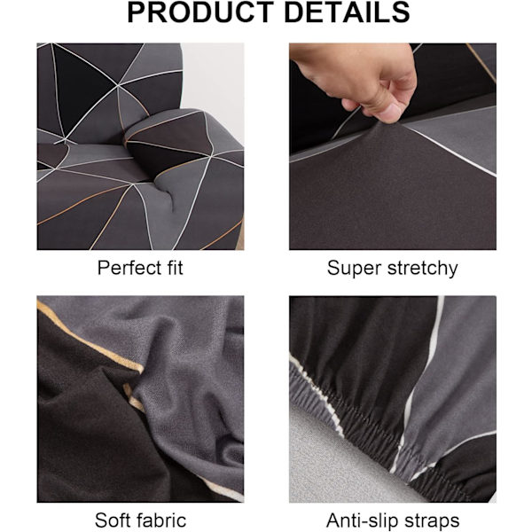 Stretch Soffaöverdrag 2-sits Soffaöverdrag med Armstöd Modern Unive