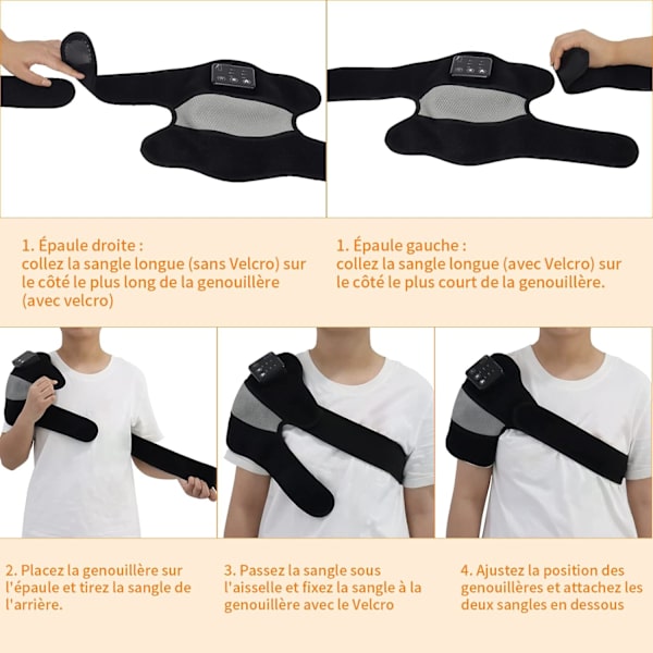 (1 ST) Uppvärmd Knä- och Axelmassagerare Smärtlindring, Värme och Vibration