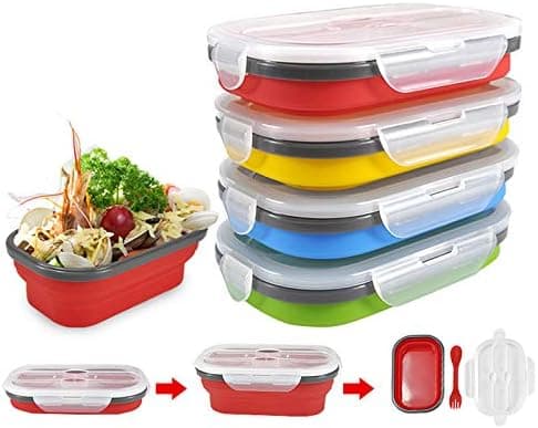 Silikonlunchbox, Läckagesäker, Vikbar för Matlagning, BP DXGHC