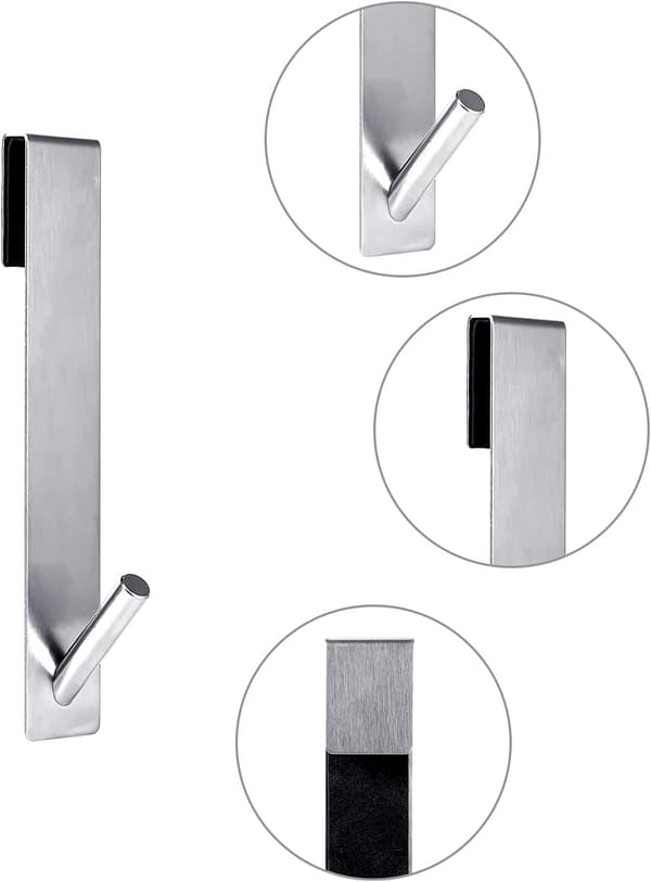 2 st 18 cm Duschdörrkrokar Utan Borrning Handdukshängare