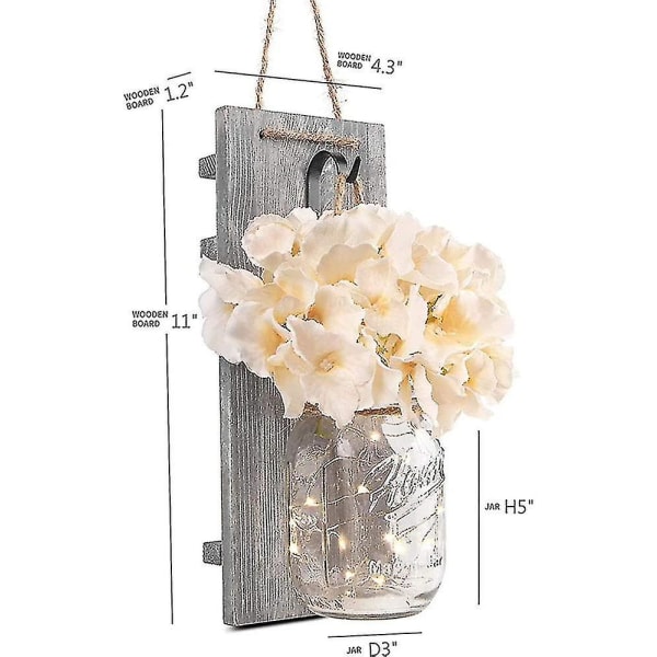 Rustik vägglampa, Rustik Led Fairy String Light Heminredning DXGHC