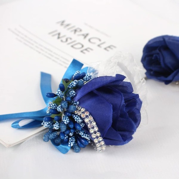 Rosor Handleds Corsage Brudgum Brudnäbb Set för Bröllop