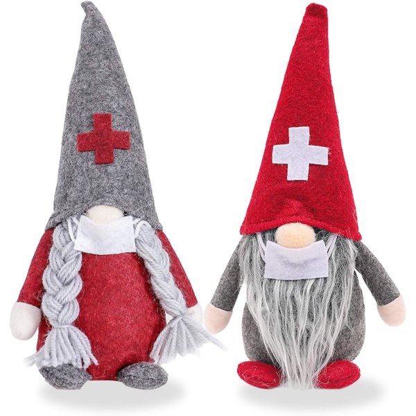 2 Pakke Julelv Svenske Gnomes Ornaments- Håndlaget Doctor Nu